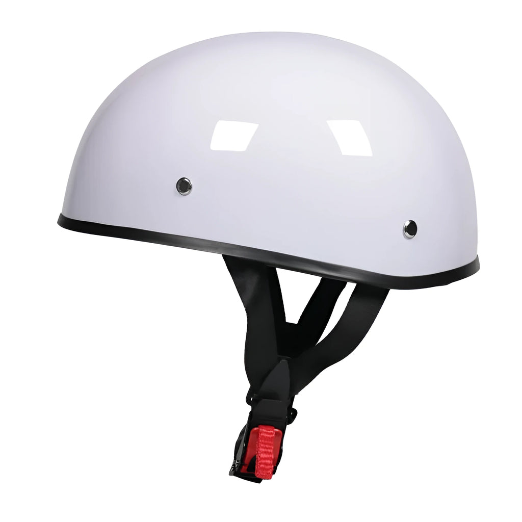 Lightweight retro motorcycle helmet in ABS with open face, matte black finish