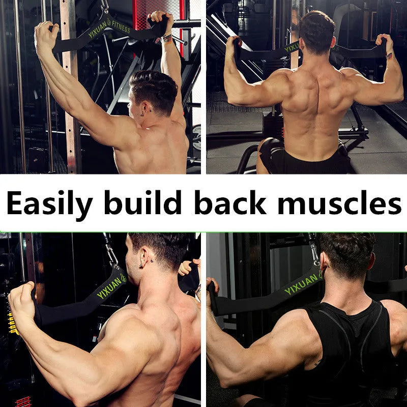 Steel back training handle with dipped plastic coating for rowing and low pull cable exercises, style options A01 to A08