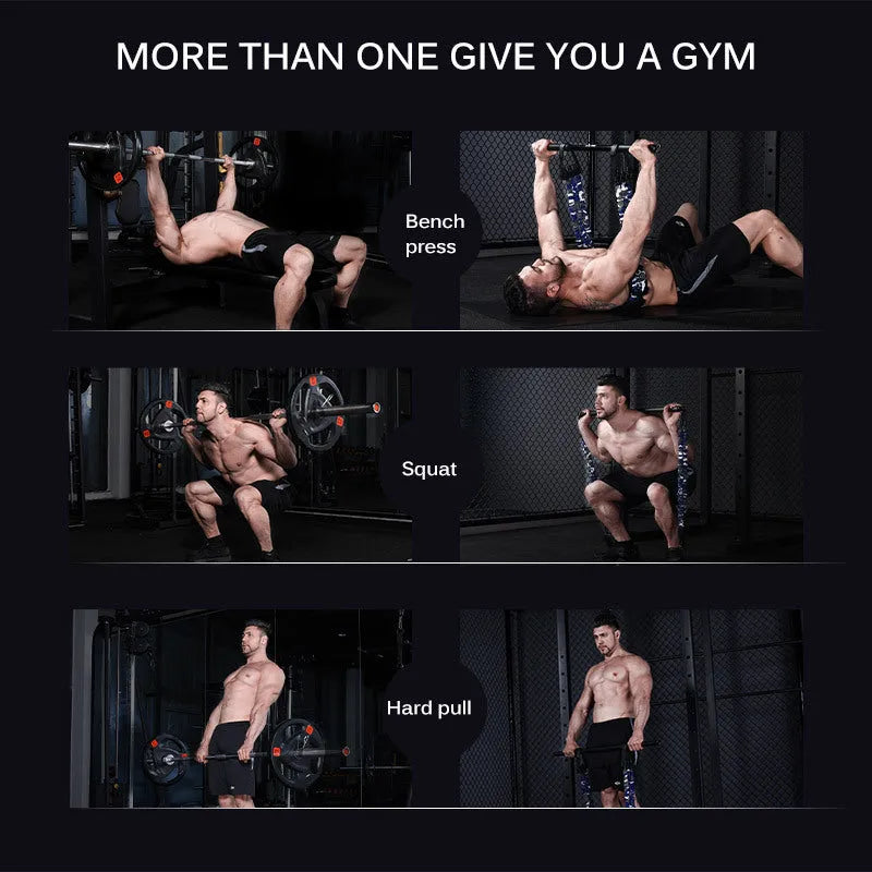 Bench press stretcher elastic belt with three-level resistance adjustment and soft rubber handle camouflage colour