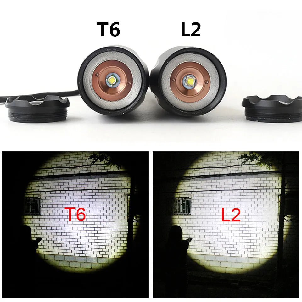 Black rechargeable LED flashlight with telescopic focus and aluminium alloy body, 137x34x27mm