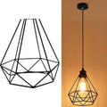 Black iron Nordic retro style chandelier hanging from a ceiling.