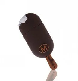 Cartoon PVC chocolate simulation USB 2.0 flash drive in M-shaped popsicle colour with white background