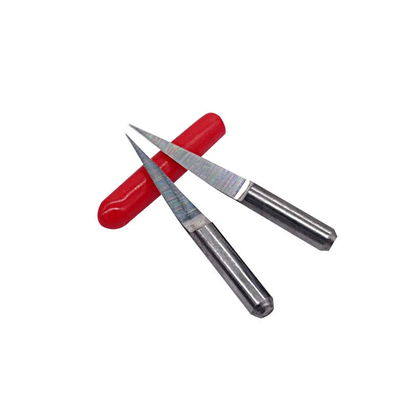 Tungsten steel milling cutter set with 10 sharp knives for acrylic engraving in compact packaging