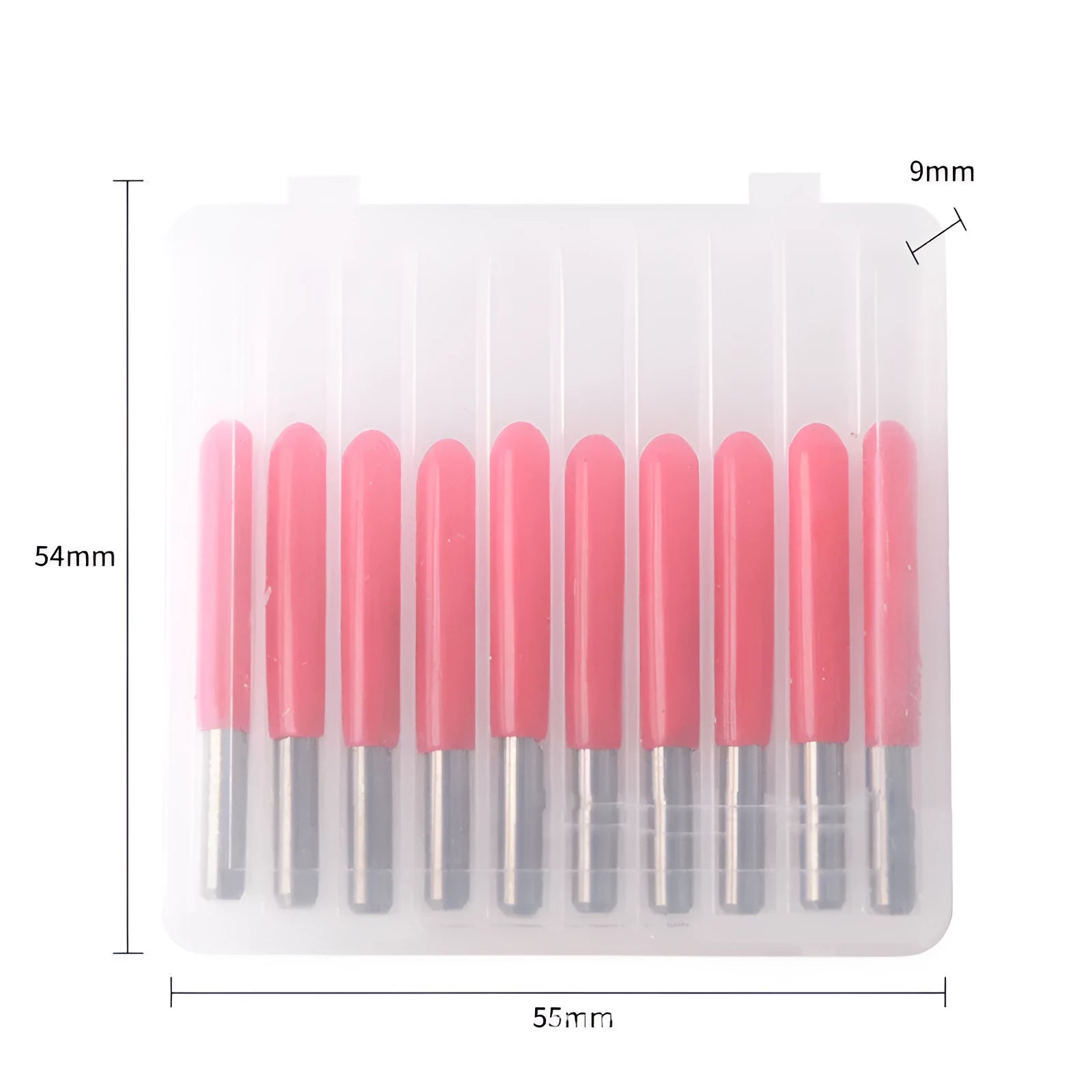 Tungsten steel milling cutter set with 10 sharp knives for acrylic engraving in compact packaging