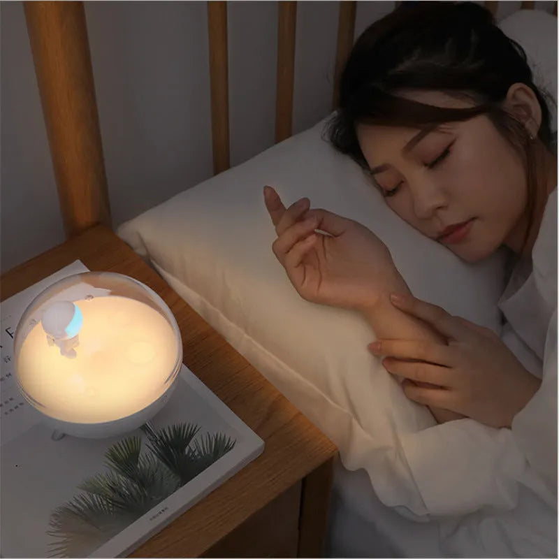 Cartoon character USB night light with LED illumination in blue colour option