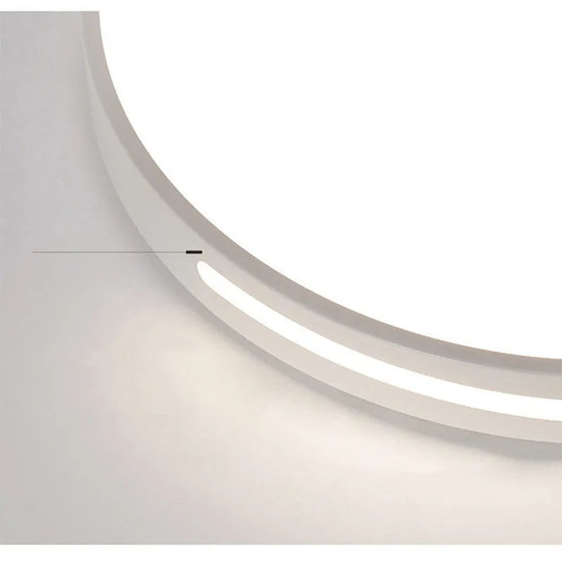 Round modern LED ceiling lamp with acrylic shade and remote control