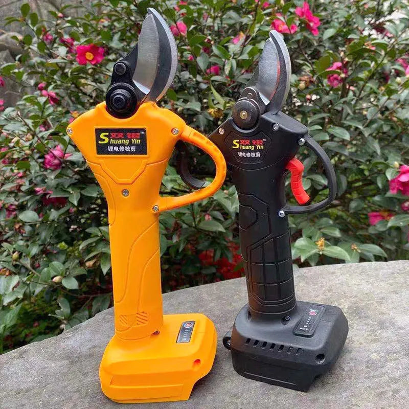 Double Silver SY350 electric garden shears for fruit tree pruning with lithium batteries
