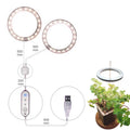 USB-powered LED grow light with zinc alloy casing for indoor plants measuring 90mm diameter