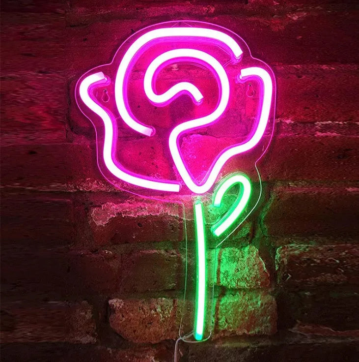LED transparent backboard neon light with acrylic shell in Good vibes design, USB powered for wall decoration