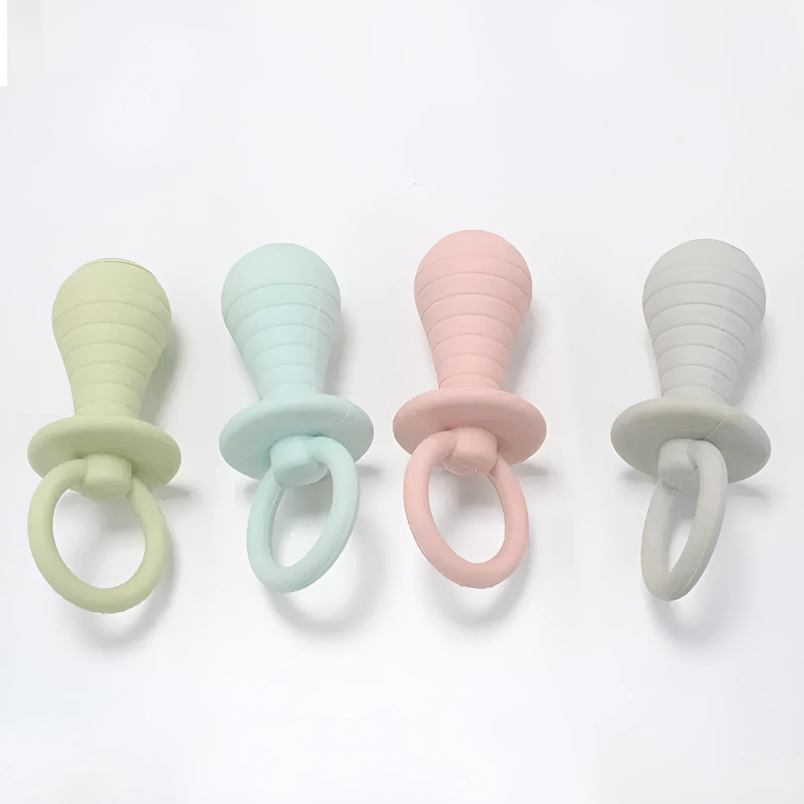 TPR flash pacifier dog toy in grey, wear-resistant biting toy 13x5cm