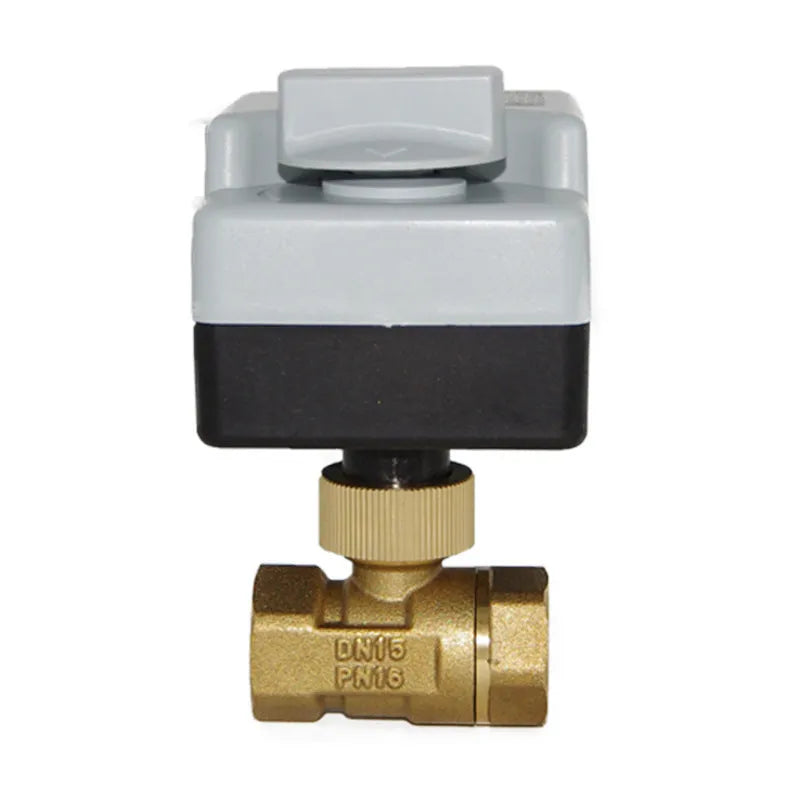 Brass electric ball valve DN15-DN50 with 220V manual automatic actuator and threaded connection