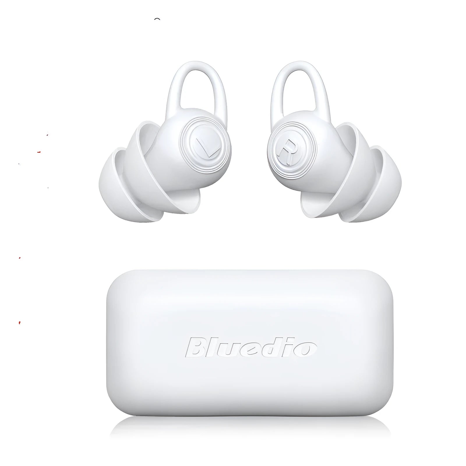 White soft silicone ear plugs for noise reduction with independent packaging