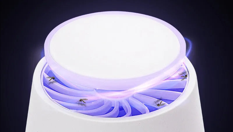 Ivory white photocatalyst mosquito lamp with USB cord for home office use