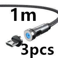 Essager rotating magnetic data cable with aluminium alloy housing and braided wire in grey colour