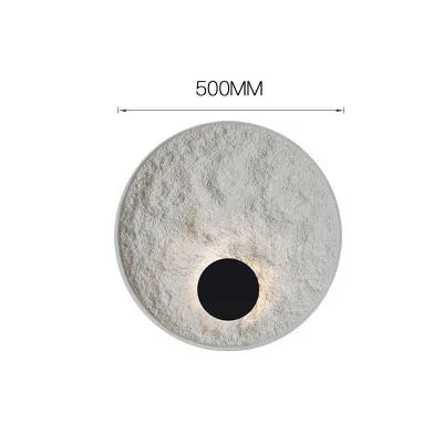 White modern iron wall lamp in 300mm or 500mm size for bedroom or hallway.