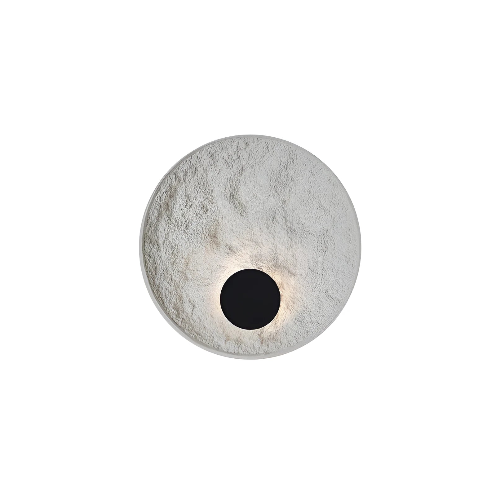 White modern iron wall lamp in 300mm or 500mm size for bedroom or hallway.