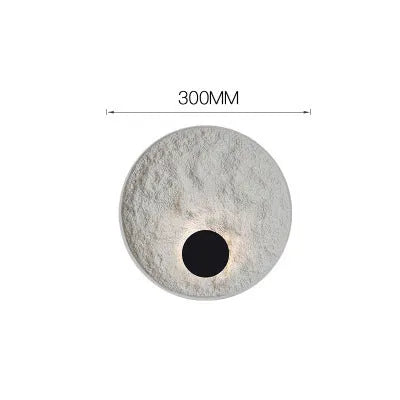 White modern iron wall lamp in 300mm or 500mm size for bedroom or hallway.