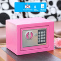 Mini office safe 230x170x170mm in white with password lock keypad on door