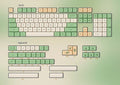Dye sublimation retro mechanical keyboard with 138 wired USB keys in PG keycap design