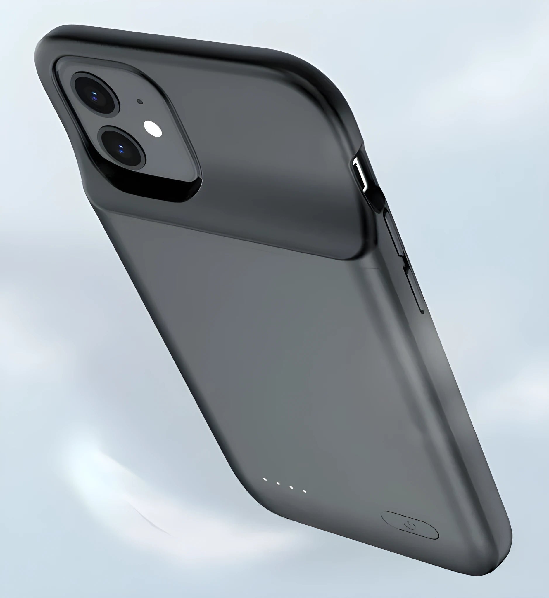 Black ultra-thin TPU soft bag back clip battery for iPhone 12 series phones