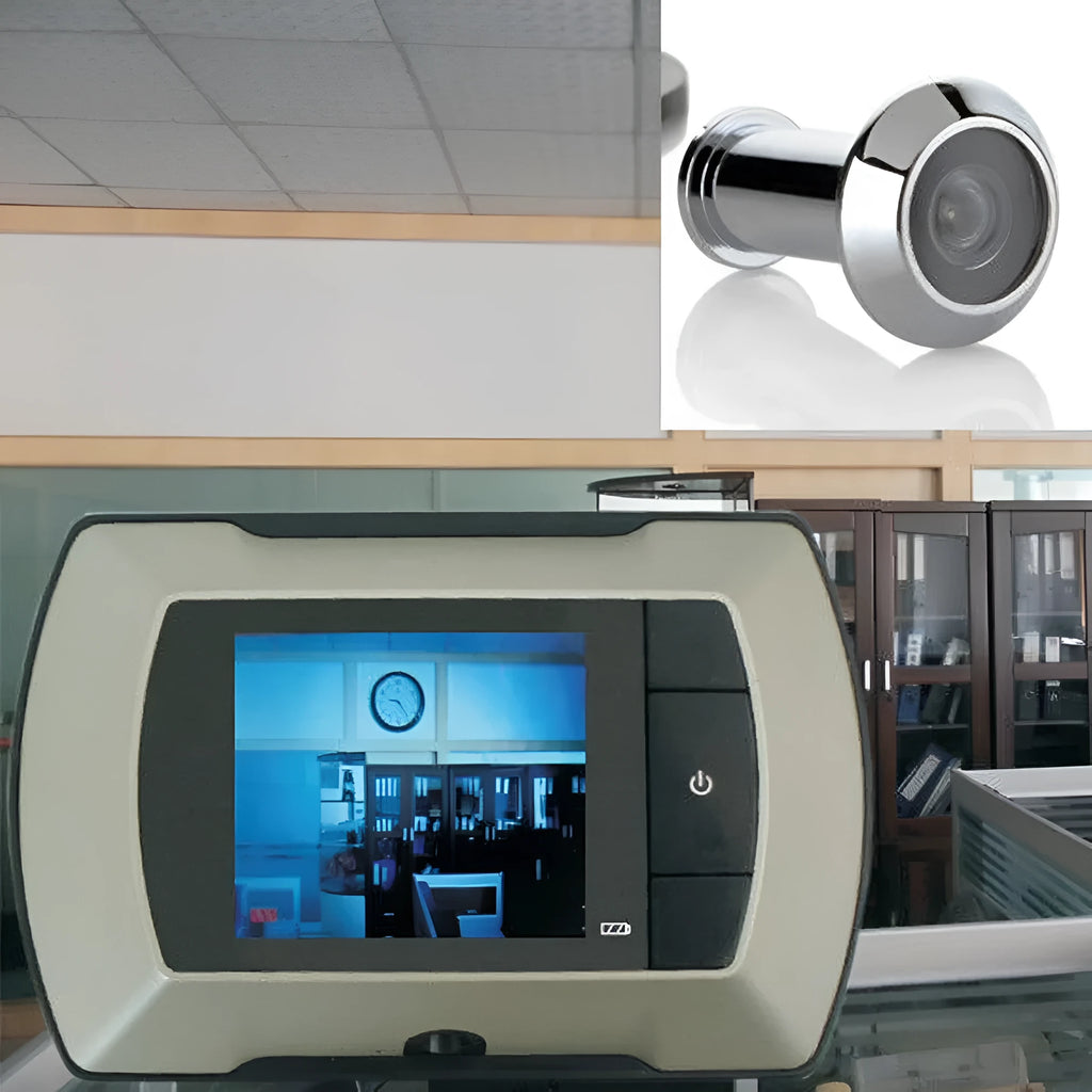Digital electric door peephole with LCD screen monitor and wireless outdoor camera