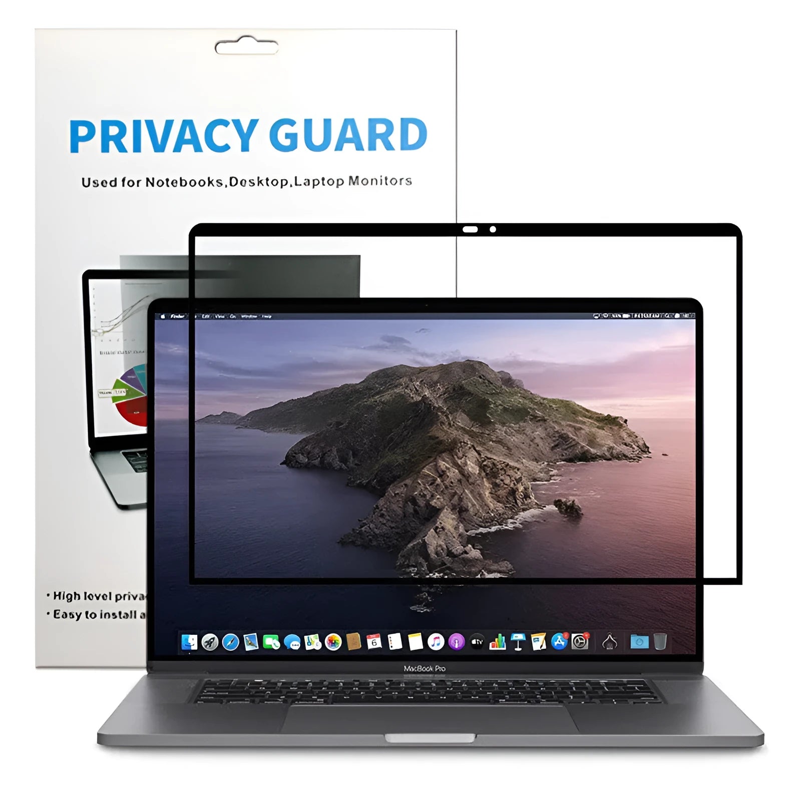 Anti-peeping privacy screen film for Apple MacBook Air 13.3 inch with PET material and non-marking frame glue