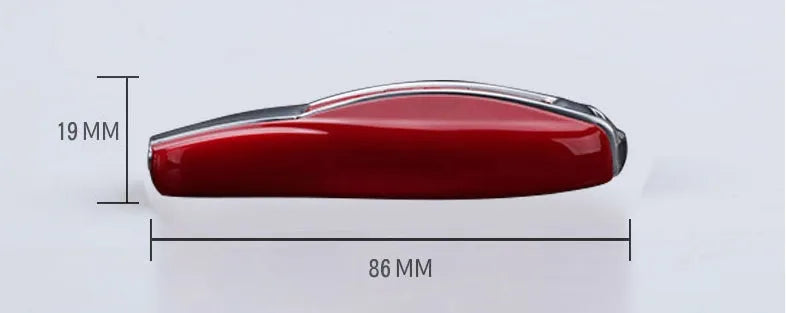 Silicone car key cover in red with creative car-styling design on a keychain