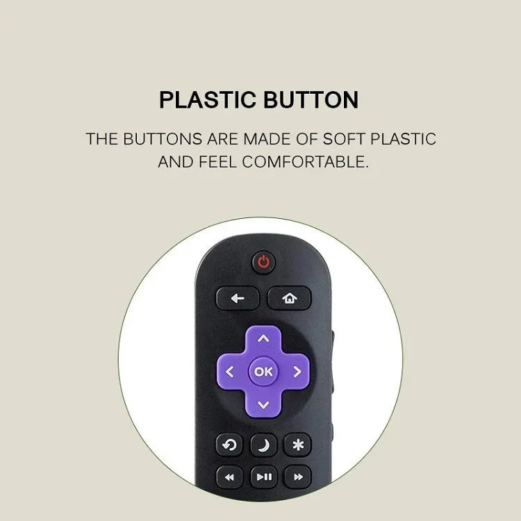 Black Roku TV remote control for HD XD XS Express Premiere series