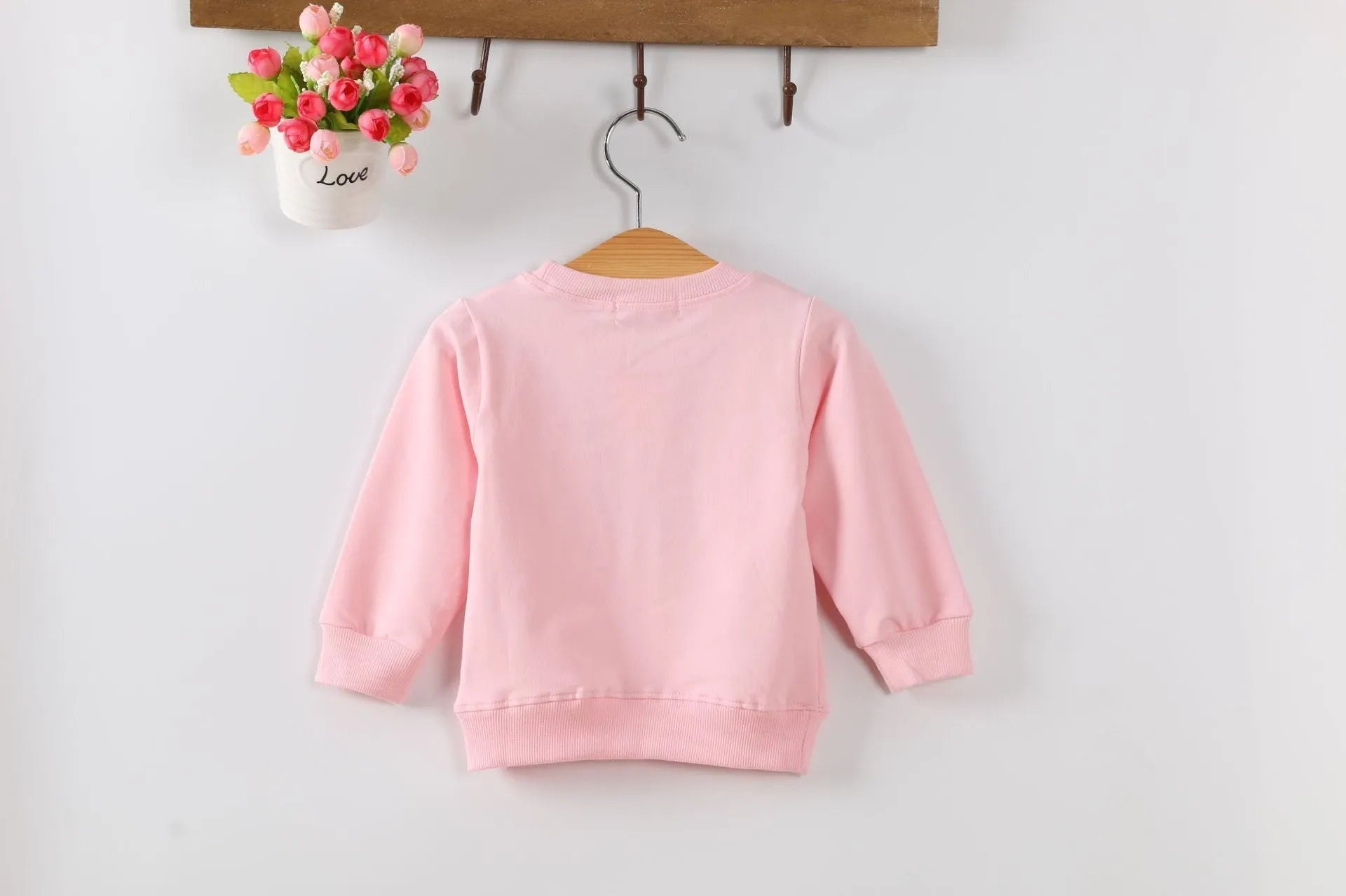 Korean style cartoon print baby girl sweater for autumn in soft fabric