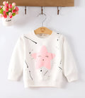 Korean style cartoon print baby girl sweater for autumn in soft fabric