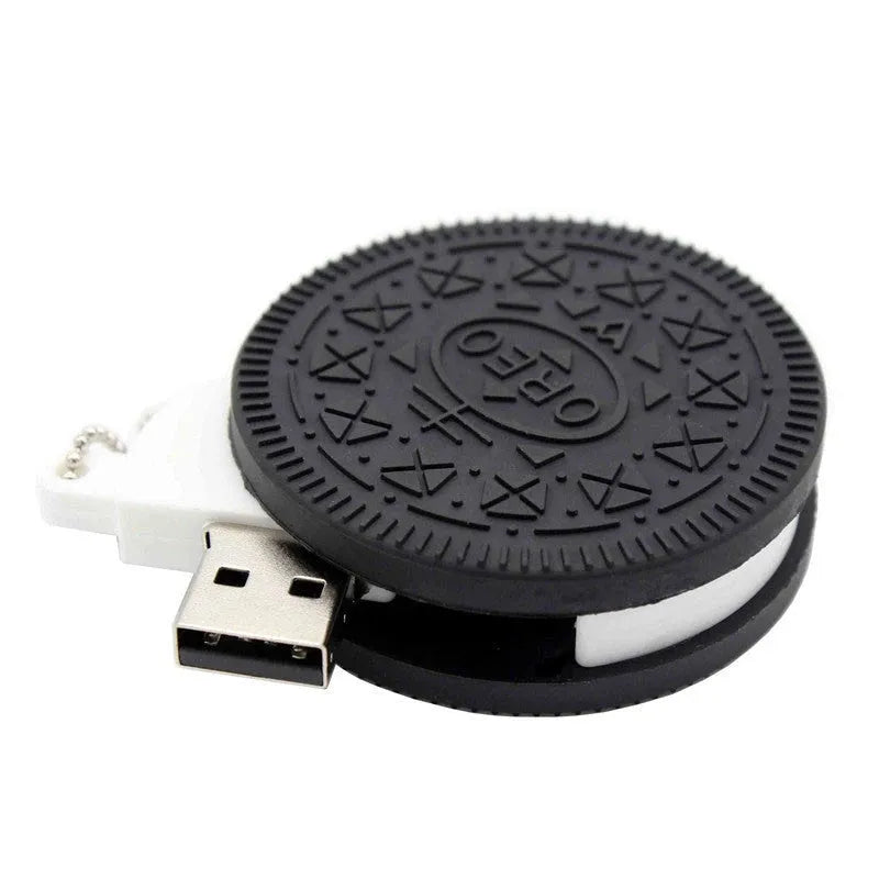Cartoon PVC chocolate simulation USB 2.0 flash drive in M-shaped popsicle colour with white background