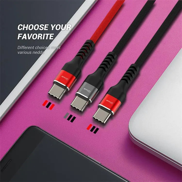 USB A to USB C fast charging data cable in multiple length options for Android phones