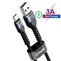 USB A to USB C fast charging data cable in multiple length options for Android phones