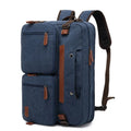 Convertible laptop backpack 15.6 inch in black with waterproof nylon exterior and tote mode