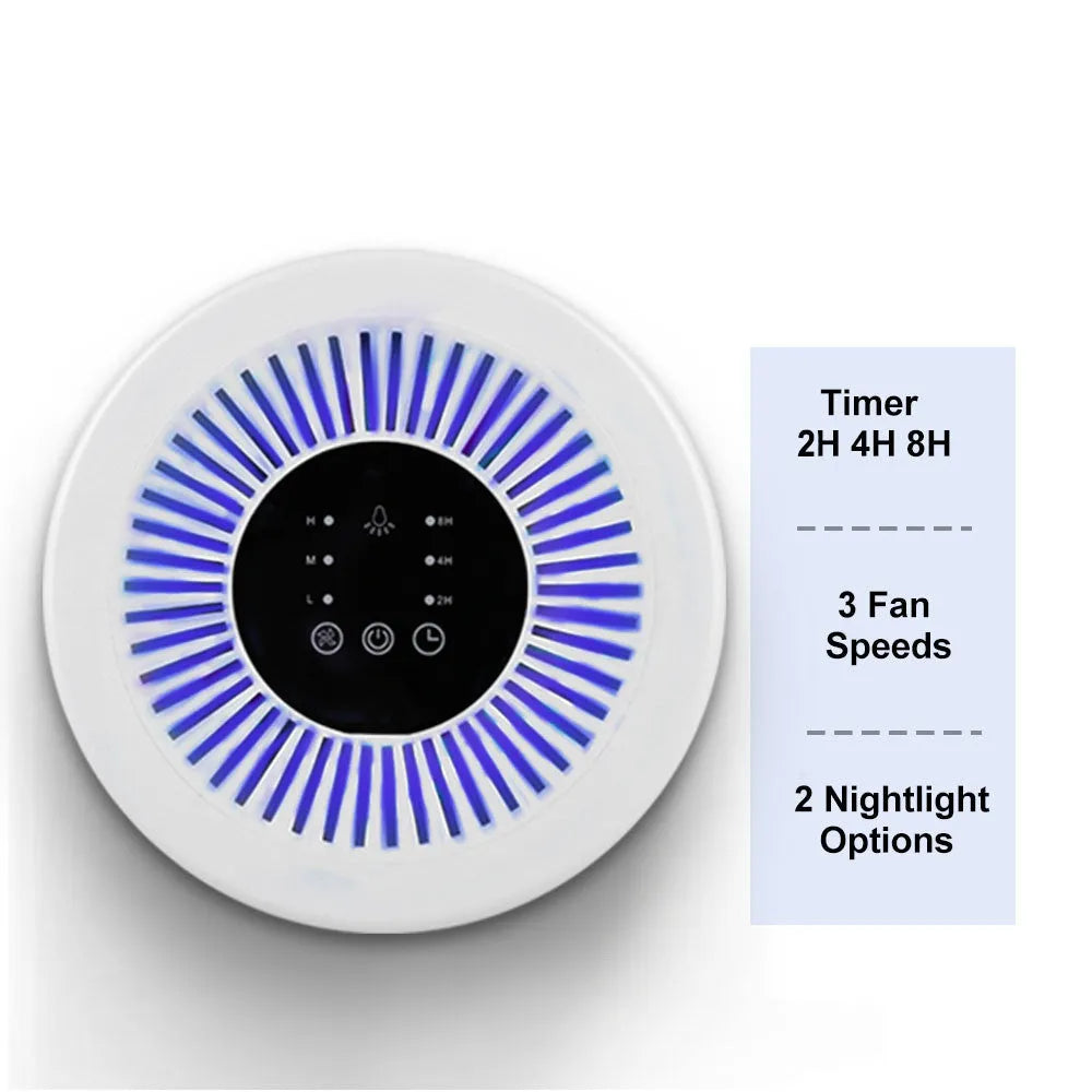 White indoor air purifier for medium-sized rooms up to 20 square metres.