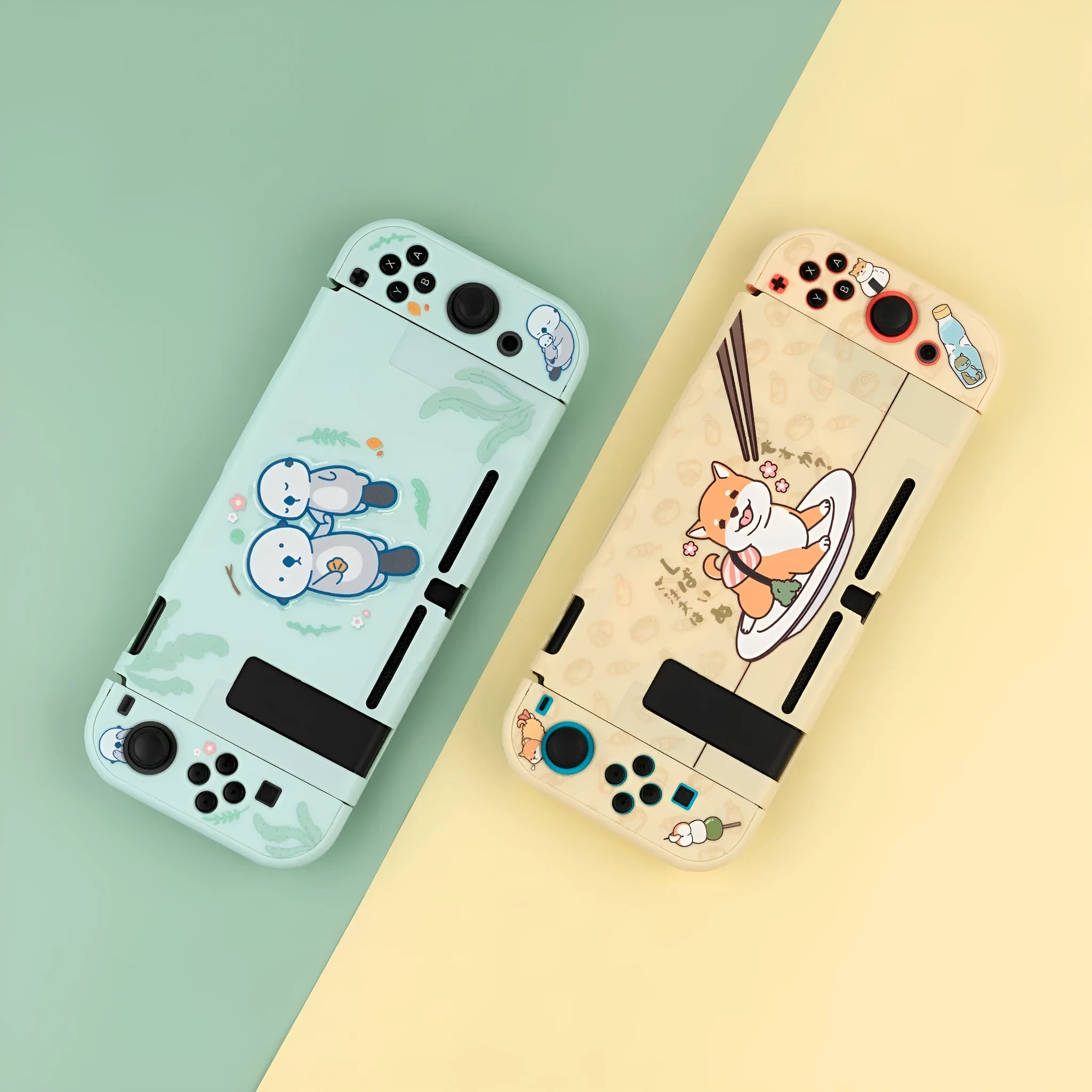 Nintendo Switch Lite silicone protective shell case with back grip and rocker sleeve accessories.
