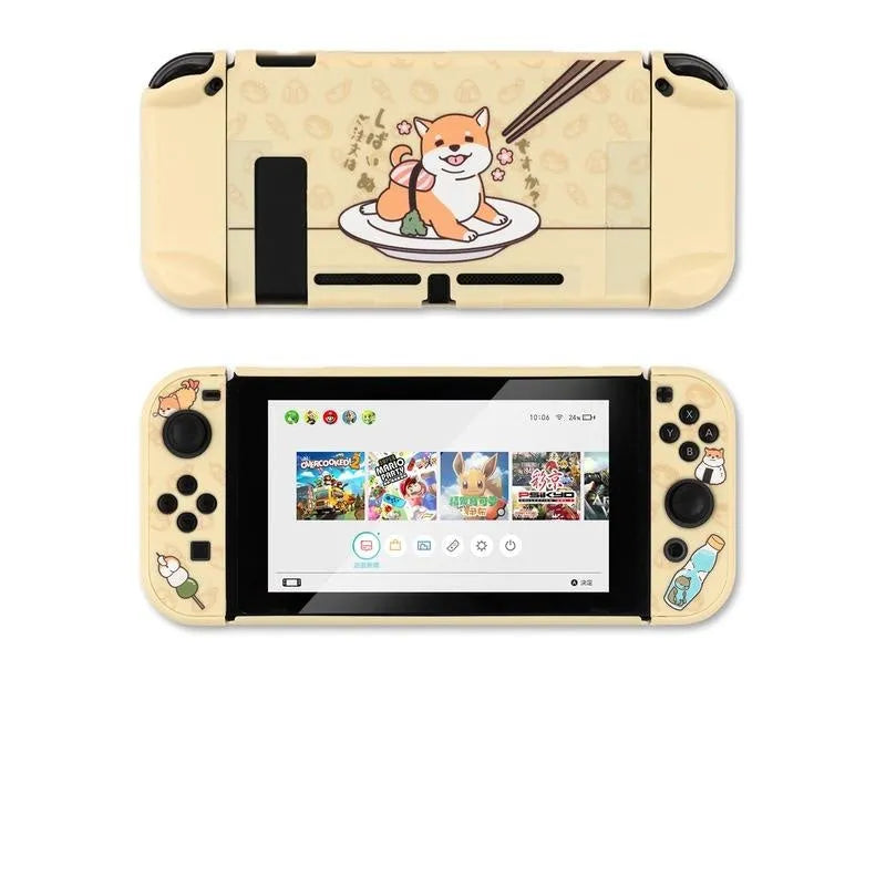 Nintendo Switch Lite silicone protective shell case with back grip and rocker sleeve accessories.