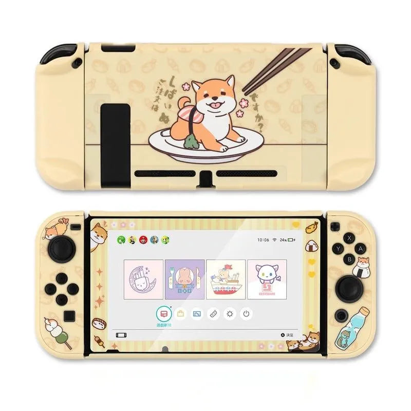Nintendo Switch Lite silicone protective shell case with back grip and rocker sleeve accessories.