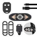Black wireless remote control turn signal rechargeable tail light with horn for mountain bike
