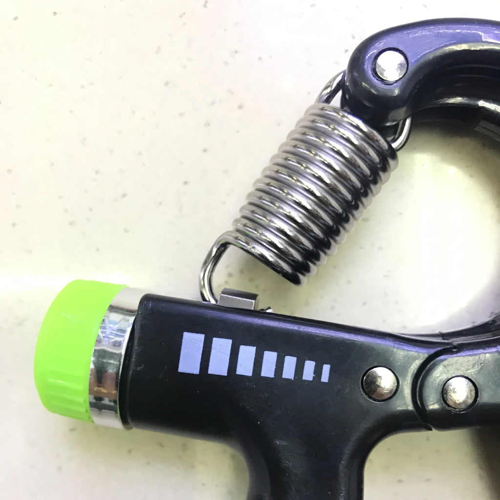 Counting adjustable gripper with TPR anti-slip grip in black, green, red, blue colours