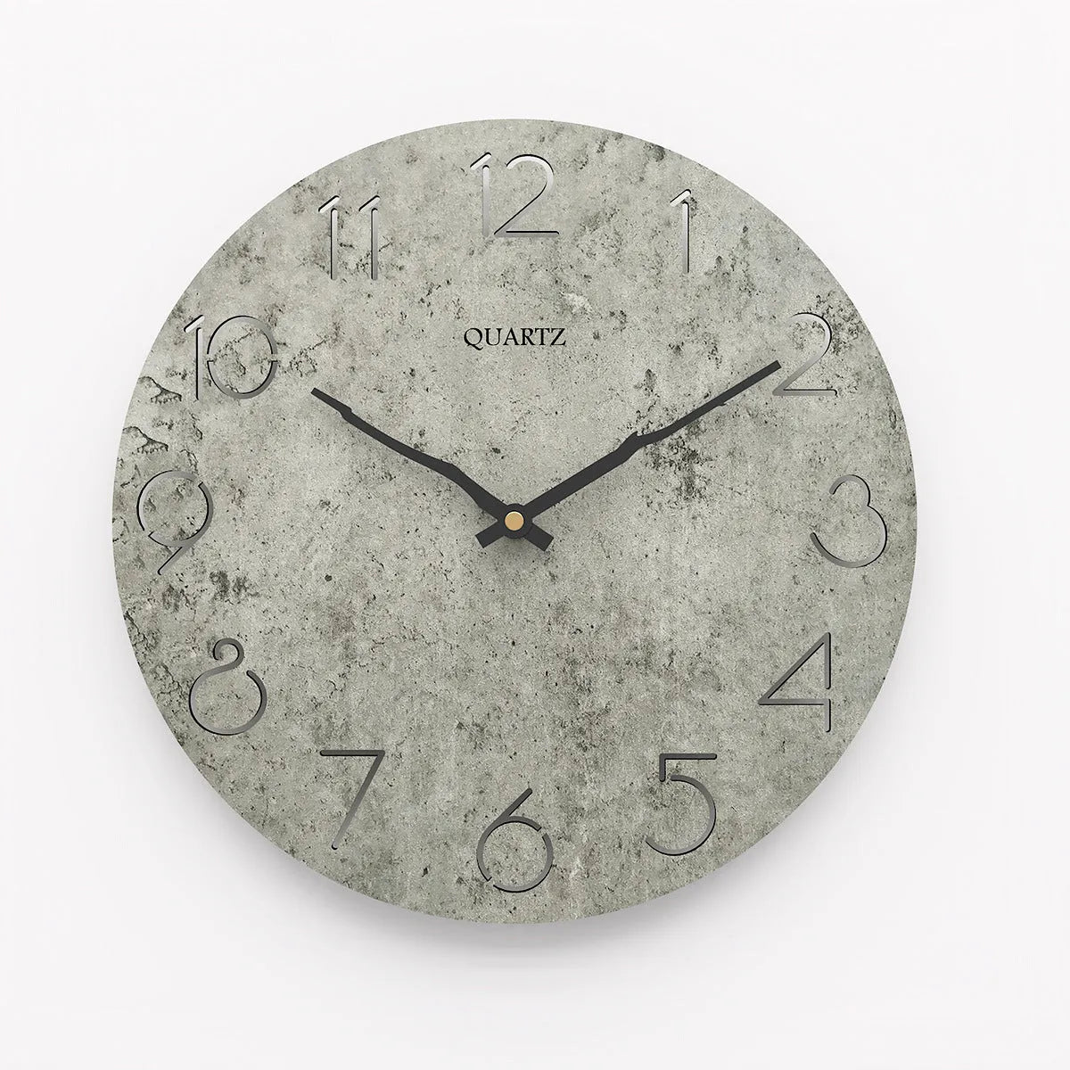 Grey European style modern wall clock for living room interior decor