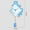15 inch round fashion wall clock with quartz movement and density board shell in black colour