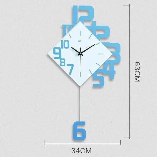 15 inch round fashion wall clock with quartz movement and density board shell in black colour