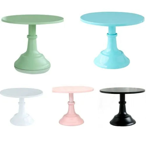 Three-tier black dessert tray with 25cm sections displaying cakes and pastries