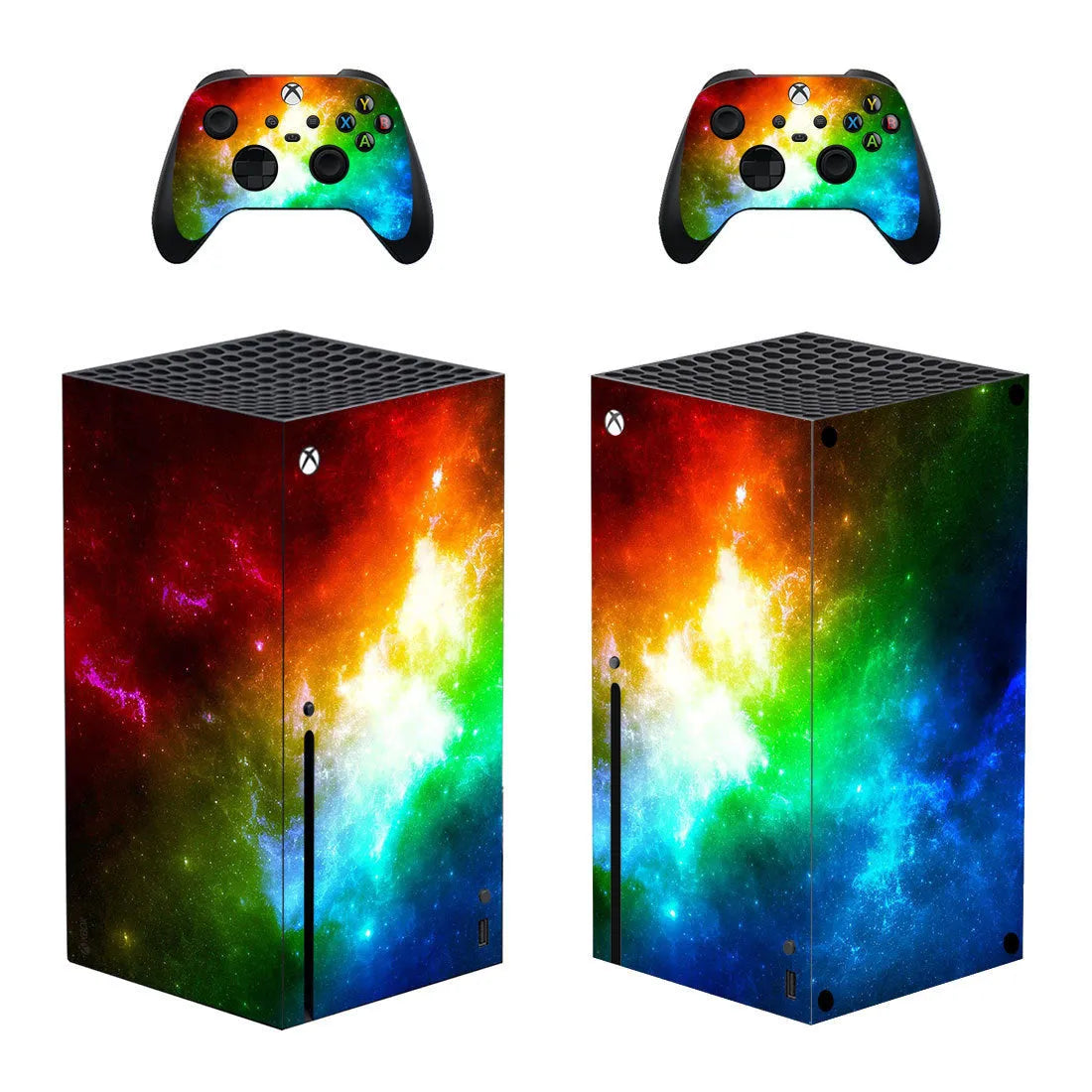 Xbox Series X PVC protection sticker with light-blocking film, 0.04mm-0.08mm thick, in five styles