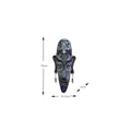 Aqumotic large African tribal mask wall decor in black resin, 14 x 6 inches, retro face mask for wall display