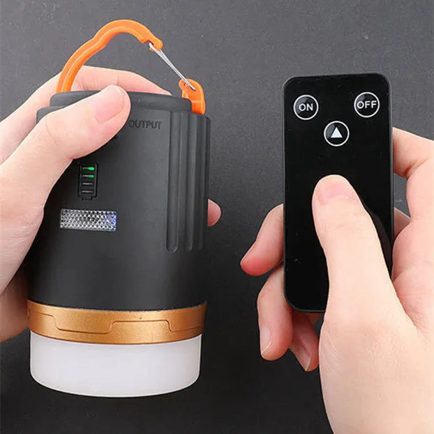Black remote control camping light with 30 LED lights for outdoor and emergency illumination