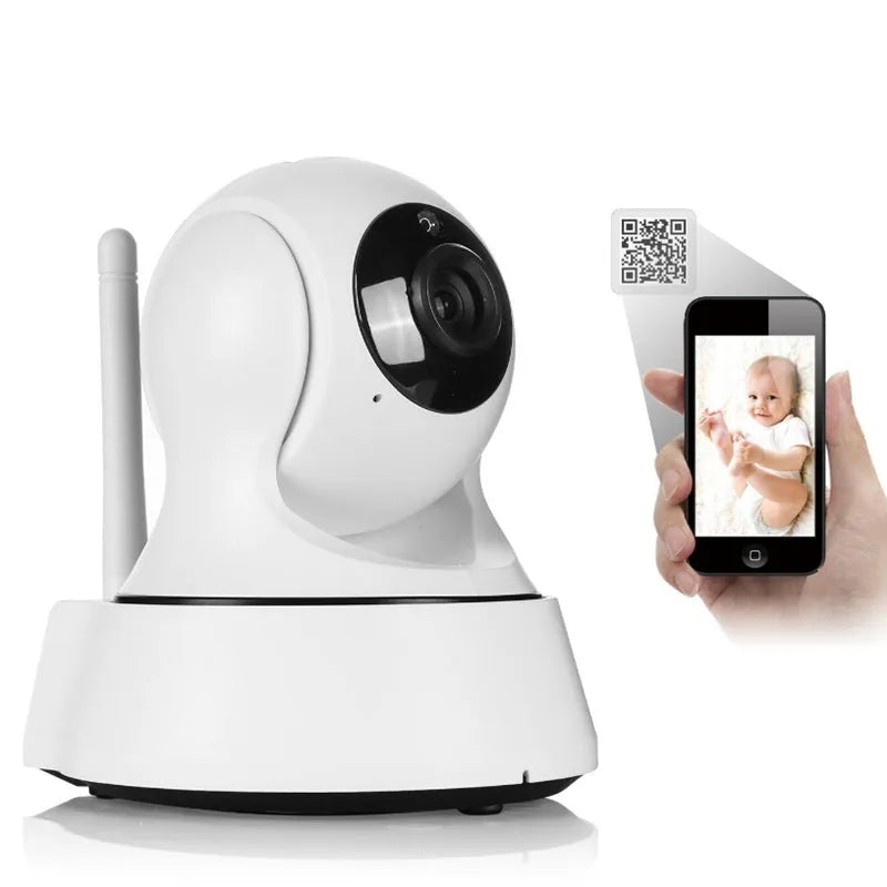 White wireless network camera 720P HD WiFi indoor security with 10m night vision and IR-CUT