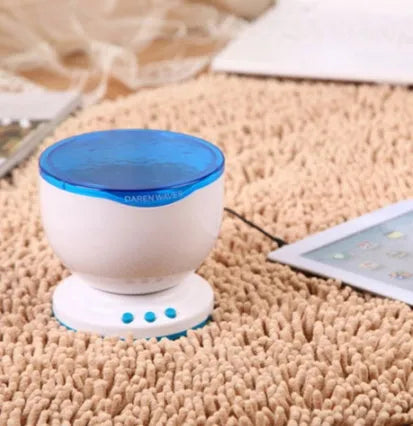 Blue ocean LED projection lamp for children's rooms with fixed installation