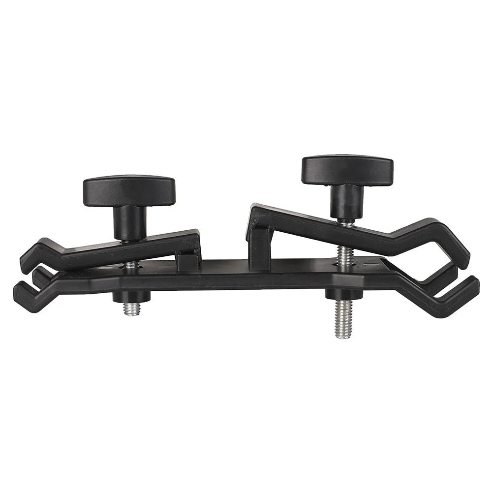 Black ABS plastic umbrella clip tripod mount for attaching phones and cameras